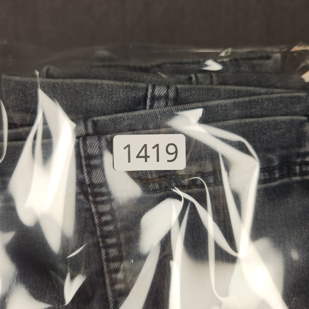 Free‎ People Skirt Femme Novelty Womens Size 2 Mini Denim Gray Stretch - Picture 6 of 6